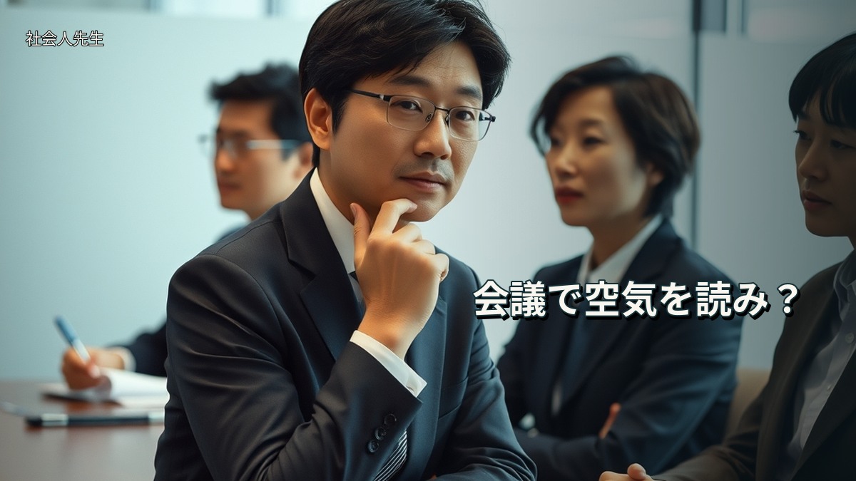 会議で空気を読み?