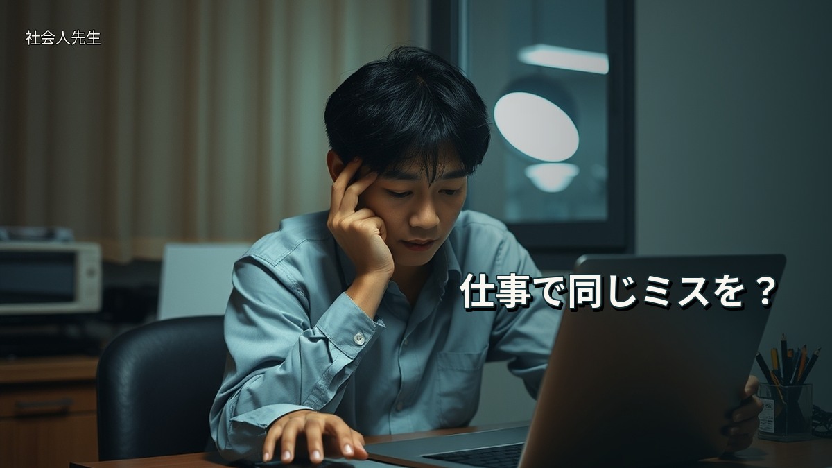 仕事で同じミスを？
