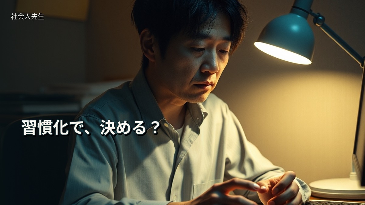 習慣化で、決める？