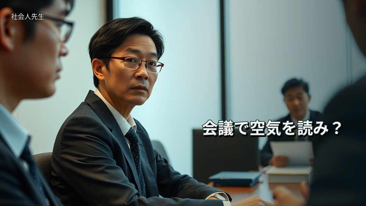 会議で空気を読み？
