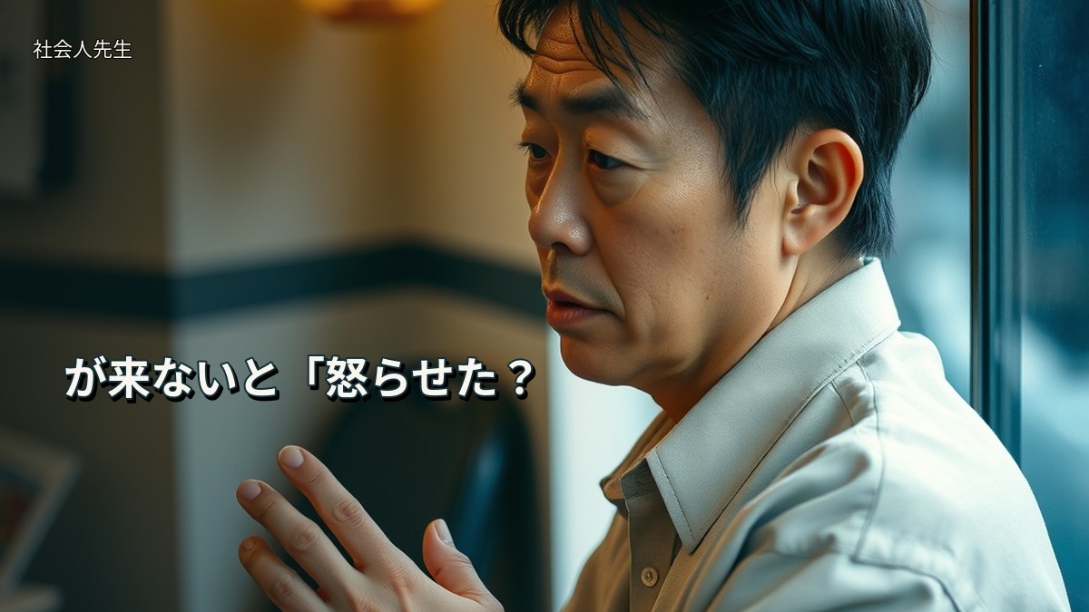 が来ないと「怒らせた？