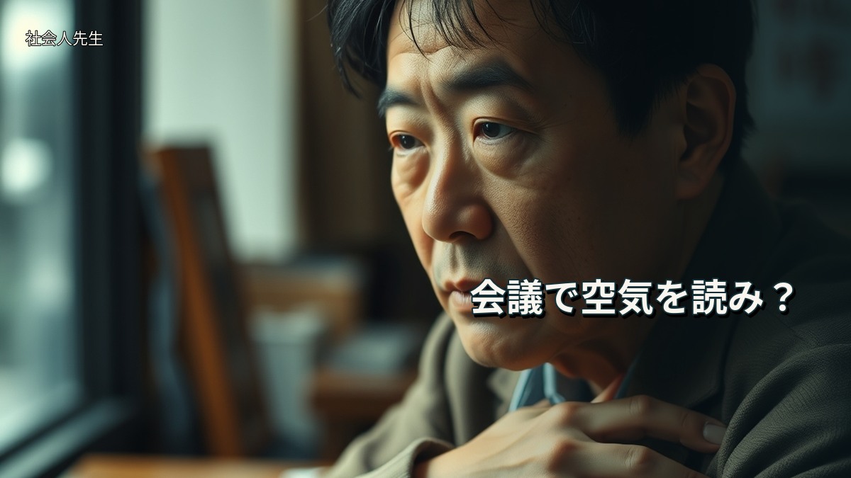 会議で空気を読み？