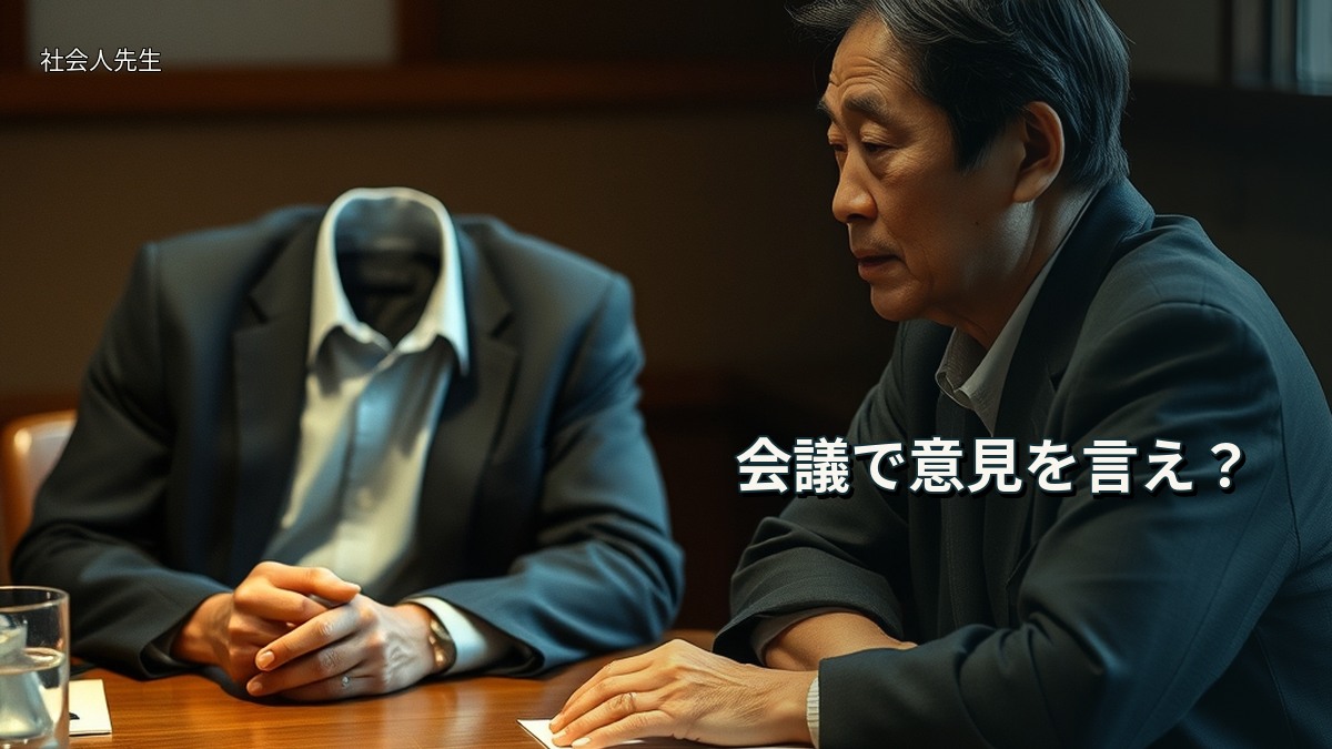 会議で意見を言え?