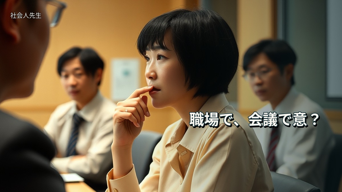 職場で、会議で意?