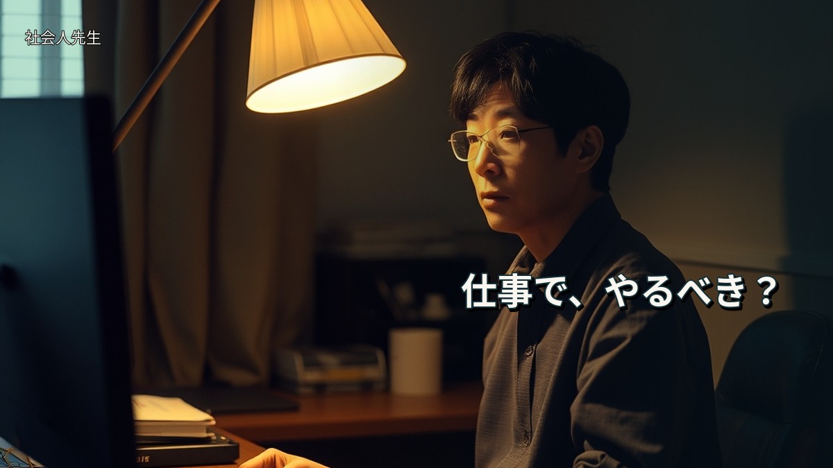 仕事で、やるべき？