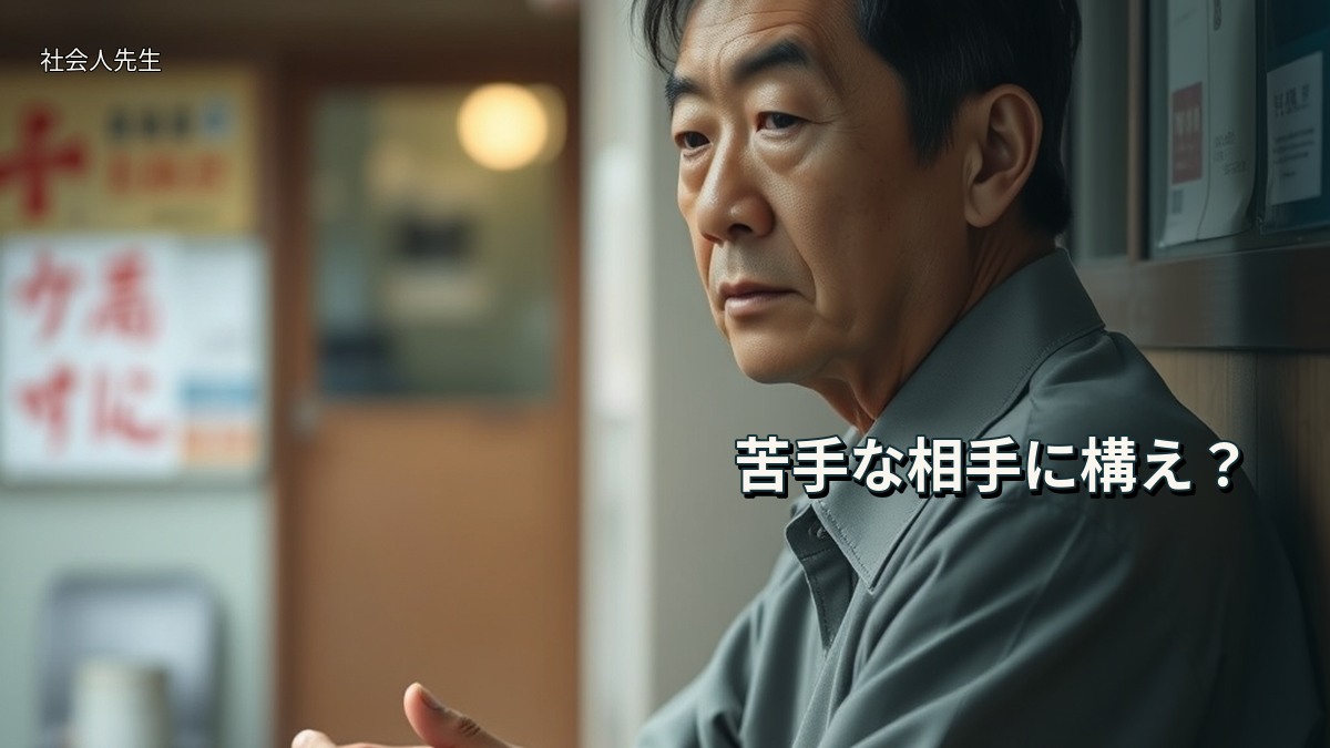 苦手な相手に構え？
