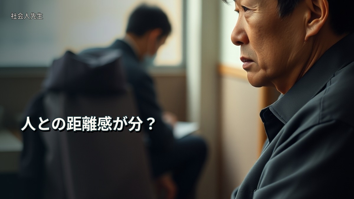 人との距離感が分？