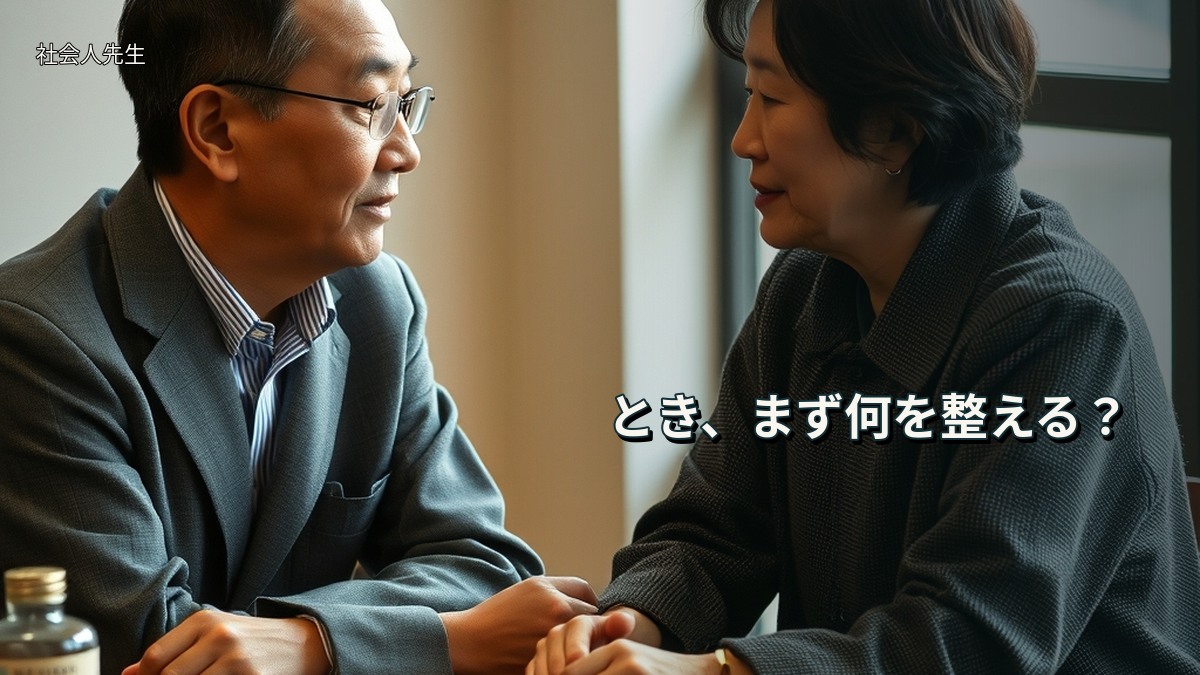とき、まず何を整える?