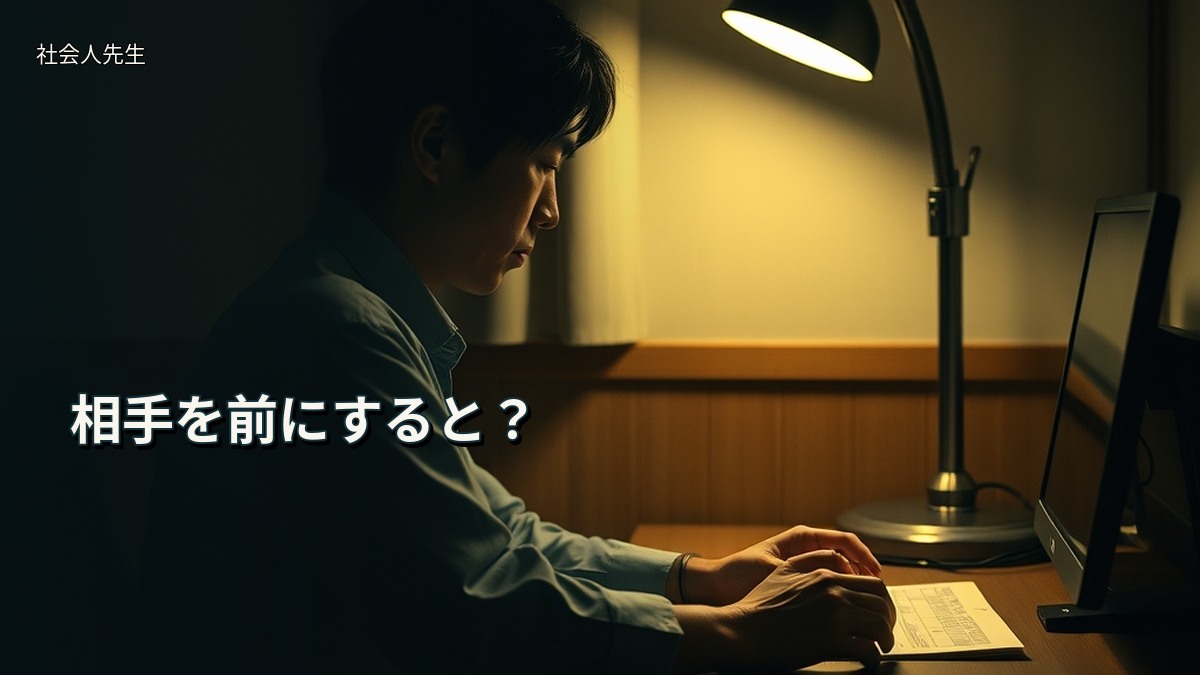 相手を前にすると？