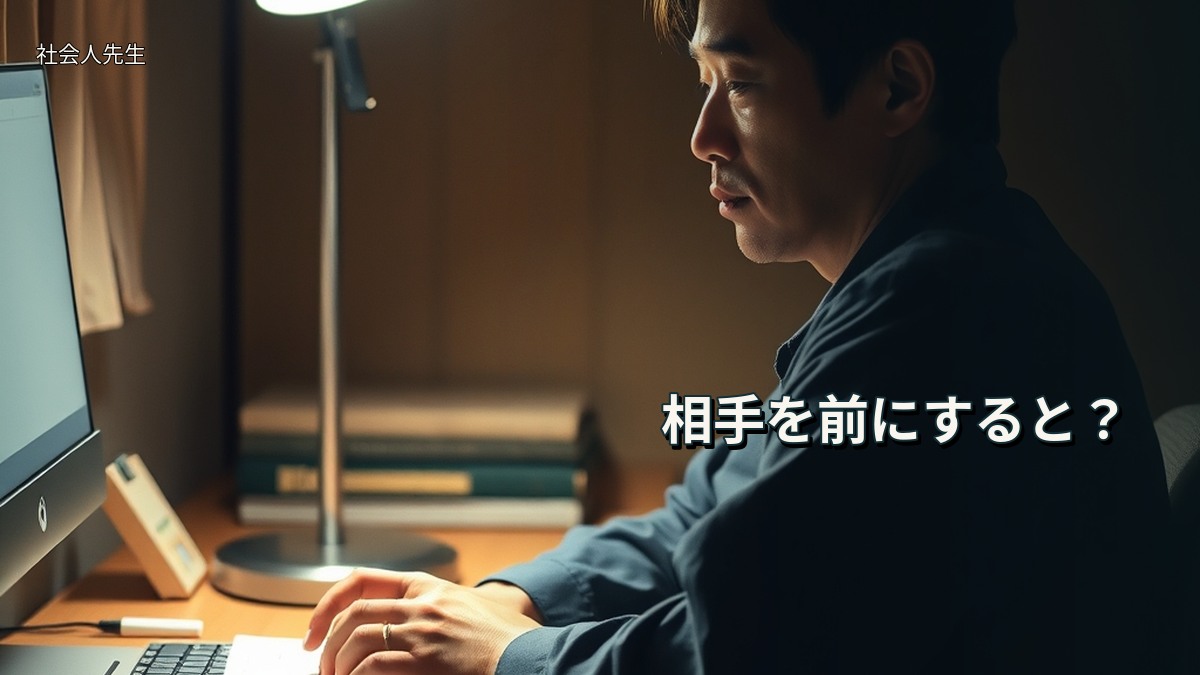 相手を前にすると？