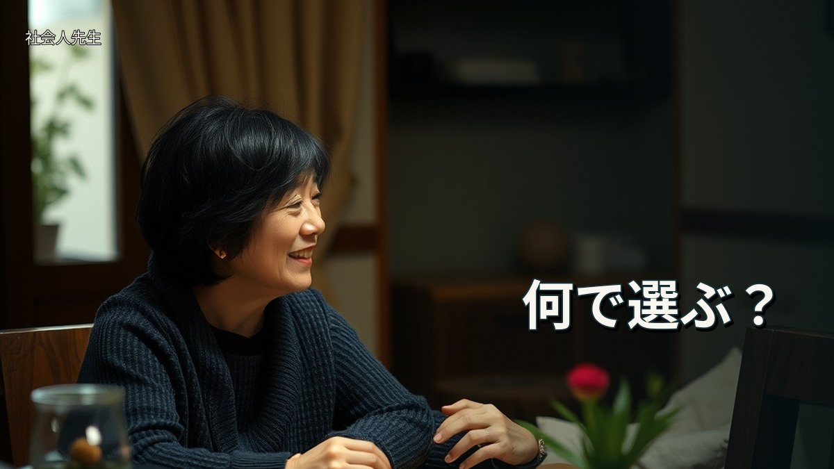 何で選ぶ?