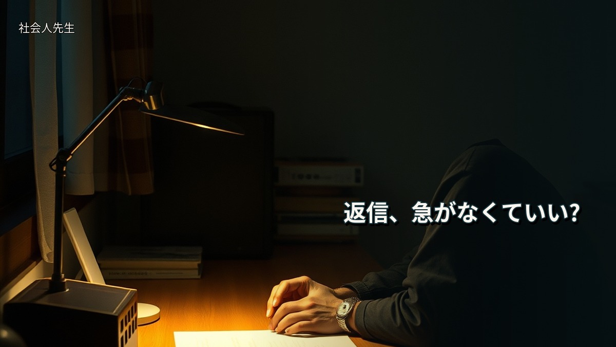 返信、急がなくていい?
