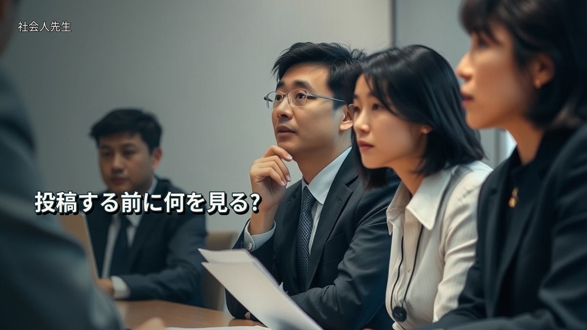 投稿する前に何を見る?