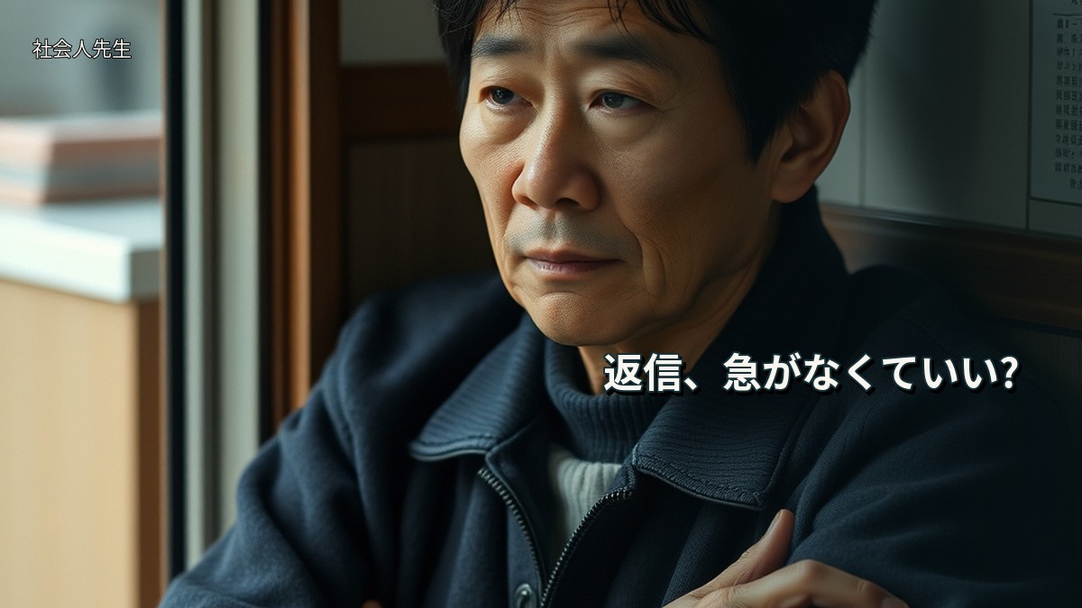 返信、急がなくていい?