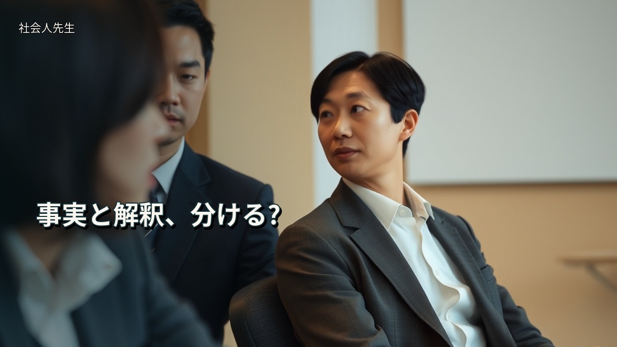 事実と解釈、分ける?