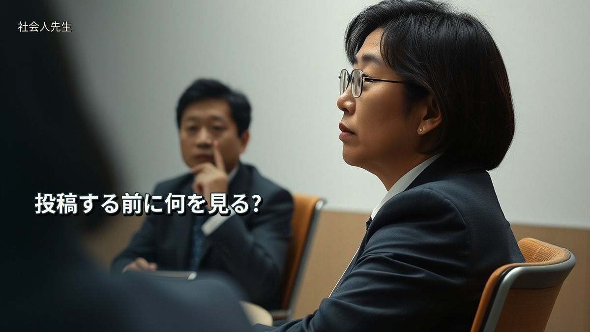 投稿する前に何を見る?