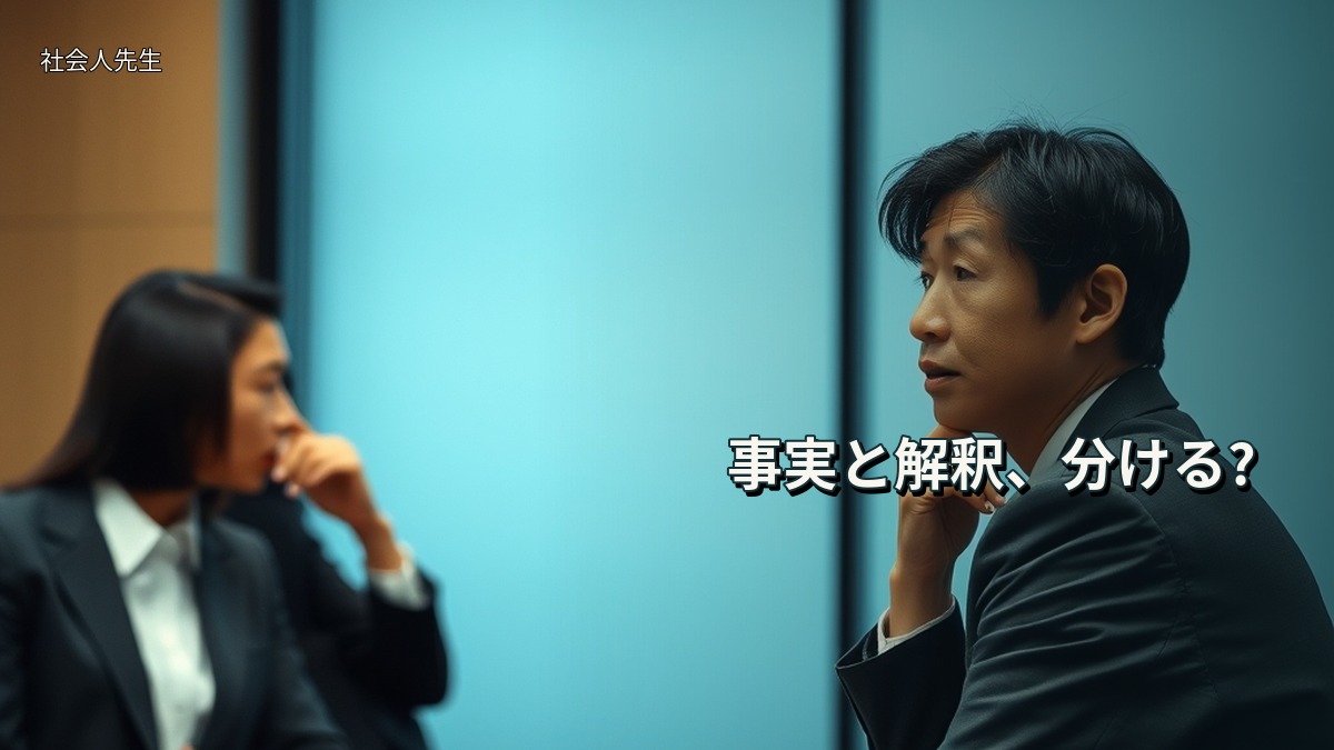 事実と解釈、分ける?