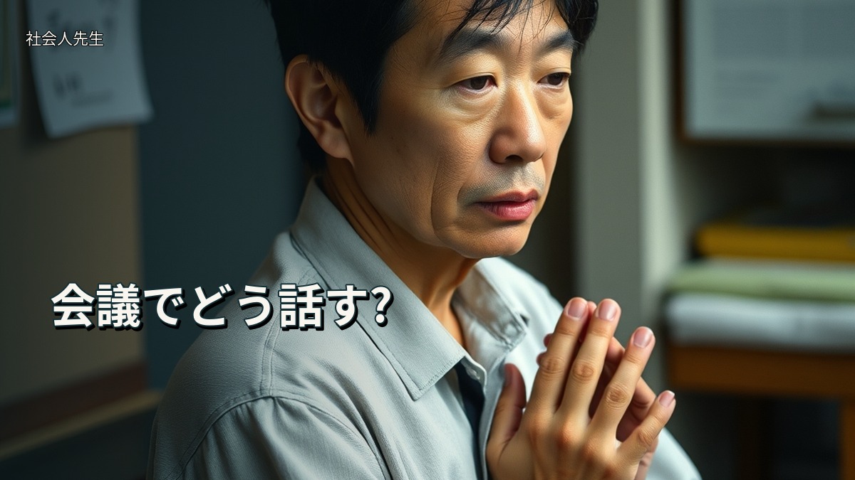 会議でどう話す?