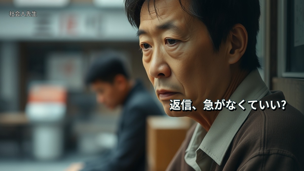 返信、急がなくていい?