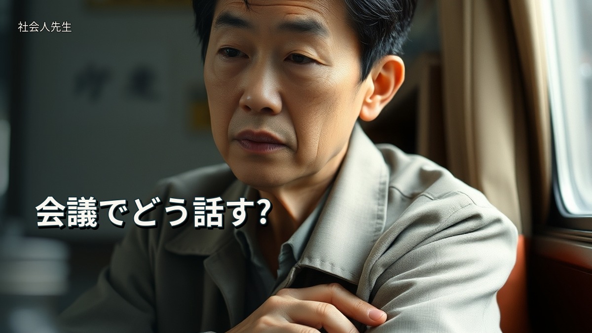 会議でどう話す?