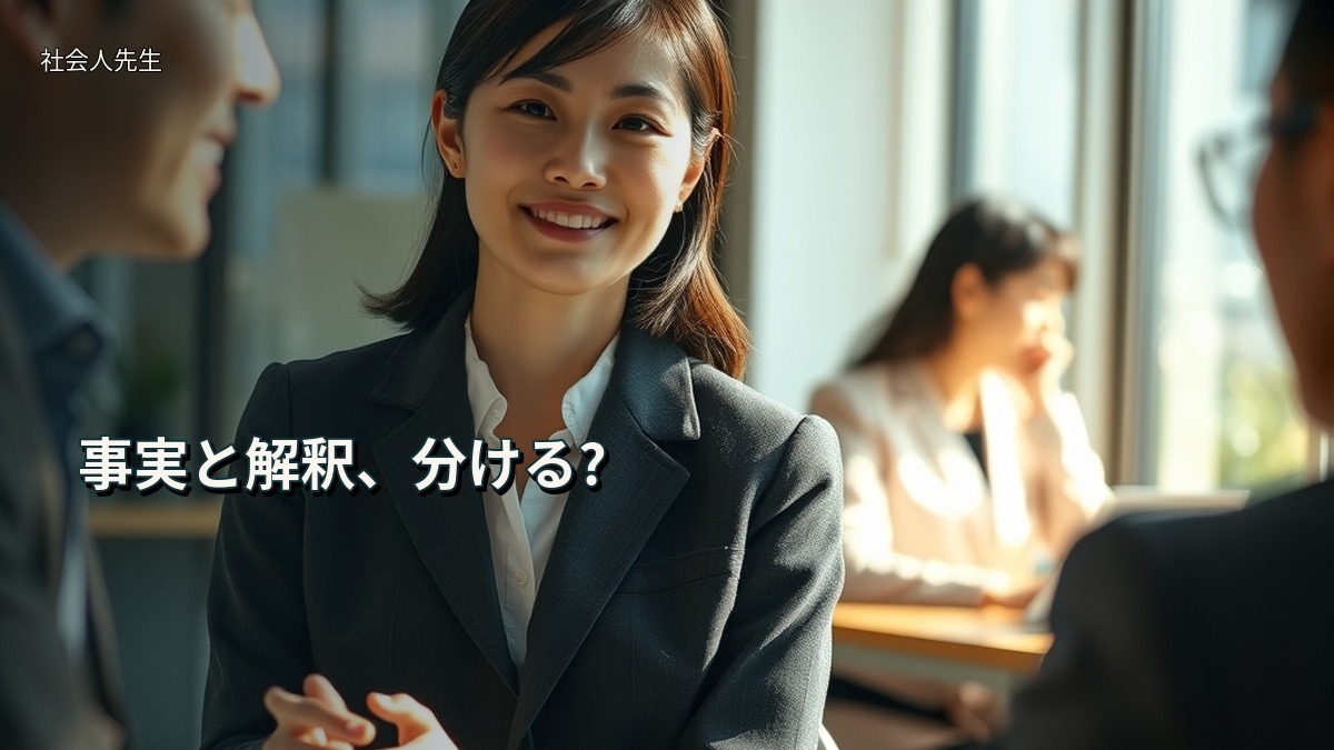 事実と解釈、分ける?