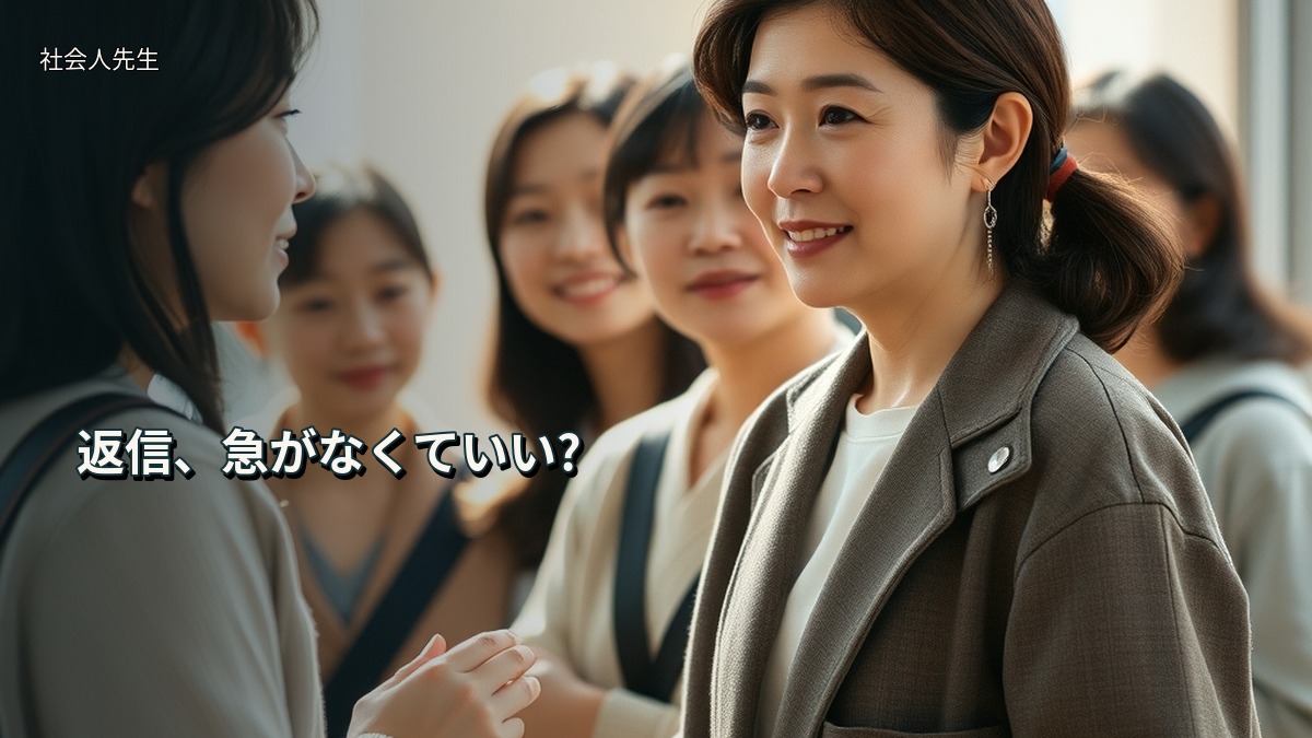 返信、急がなくていい?