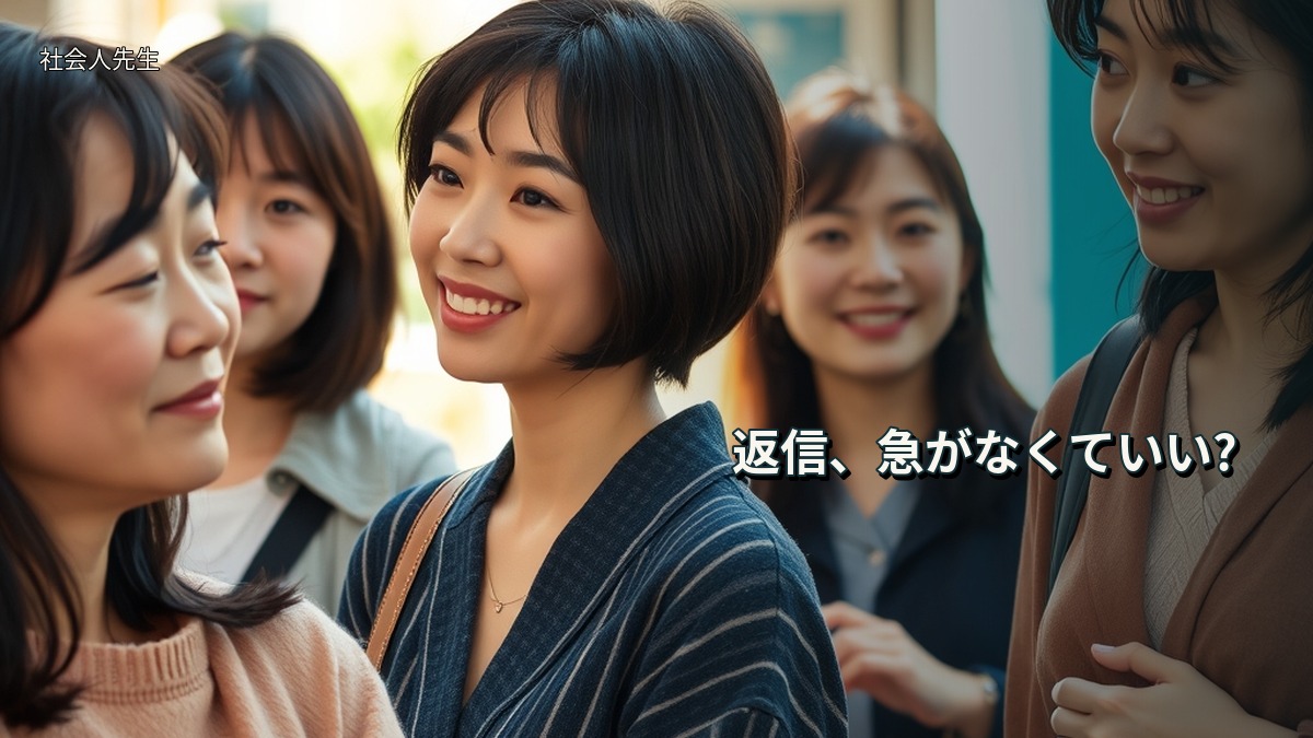返信、急がなくていい?