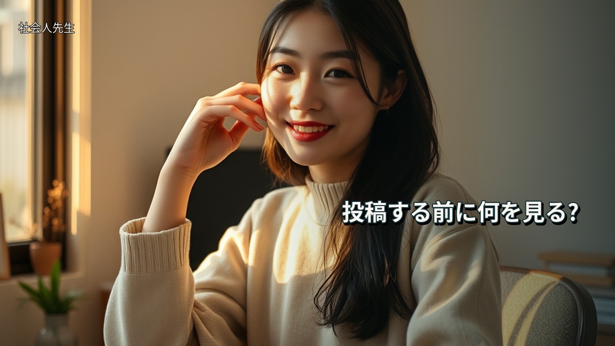 投稿する前に何を見る?