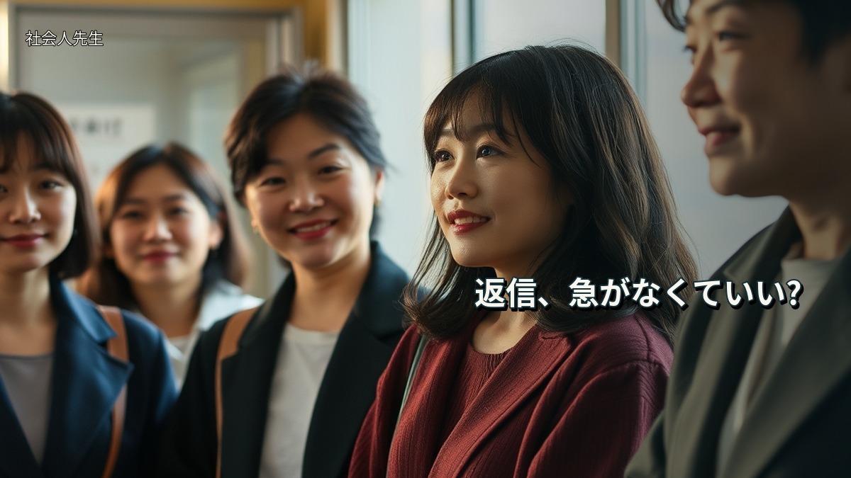 返信、急がなくていい?