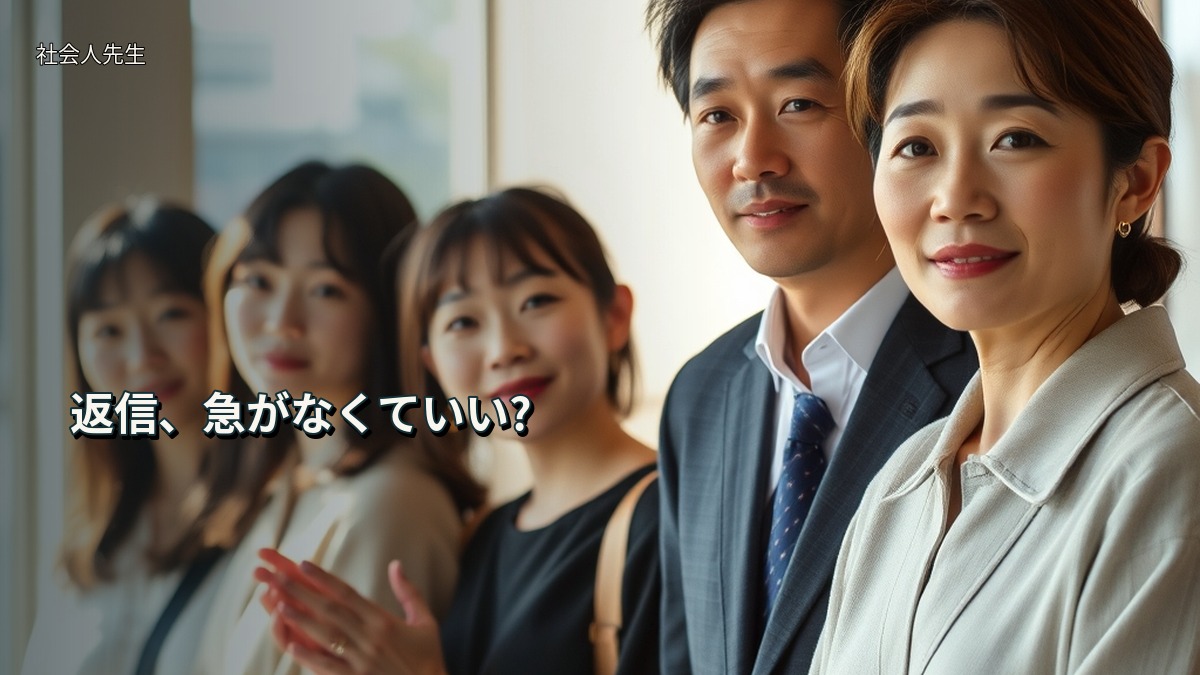 返信、急がなくていい?