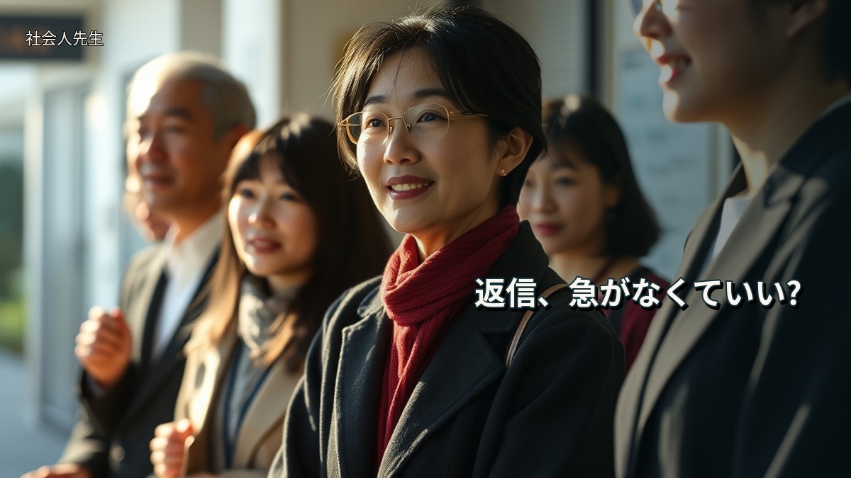 返信、急がなくていい?