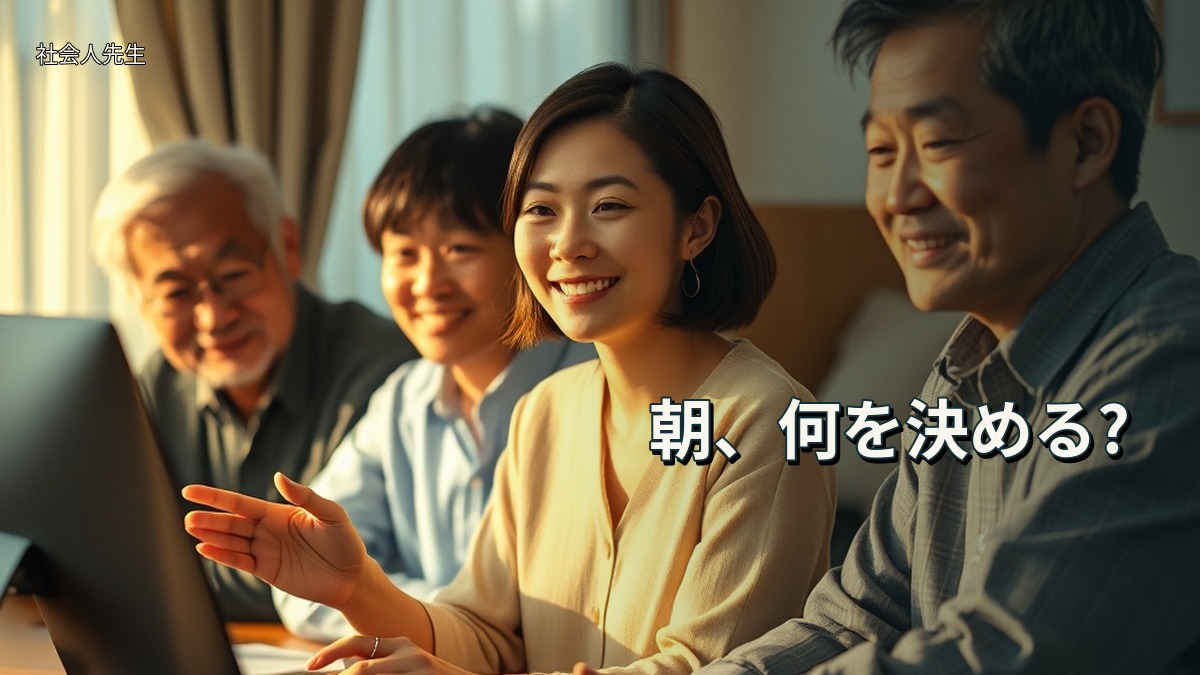 朝、何を決める?