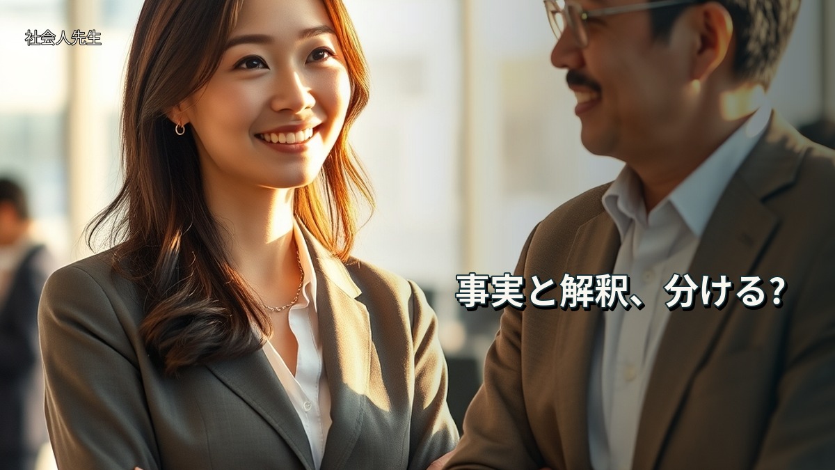 事実と解釈、分ける?