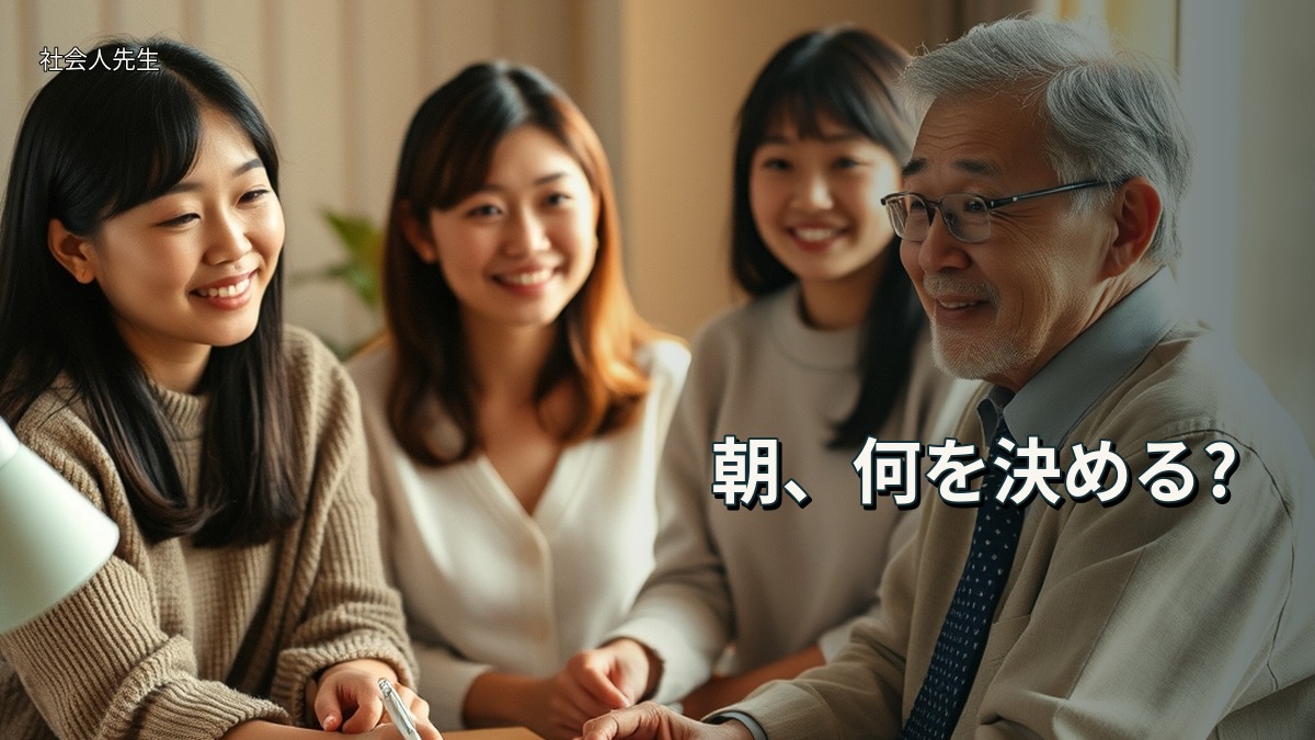 朝、何を決める?