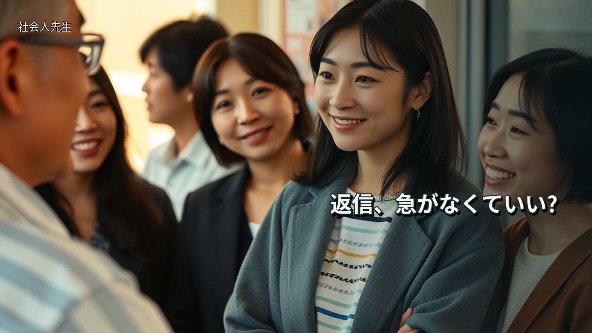 返信、急がなくていい?