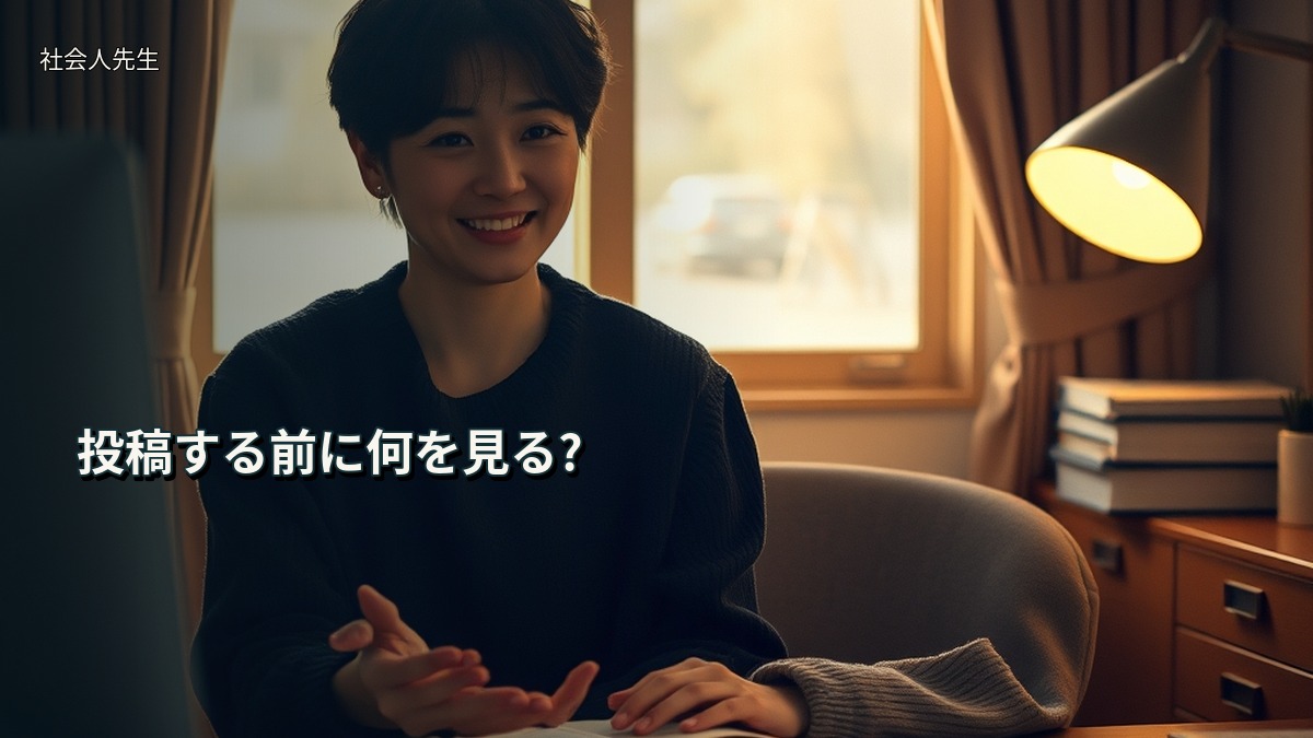 投稿する前に何を見る?