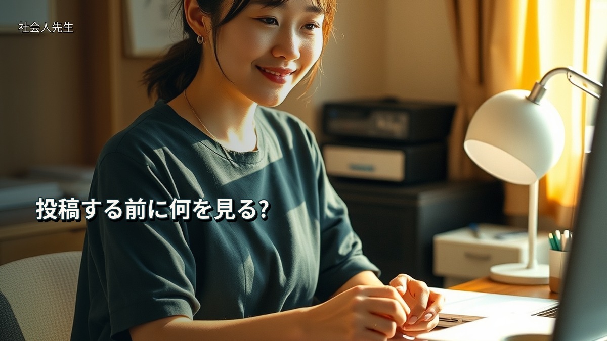 投稿する前に何を見る?