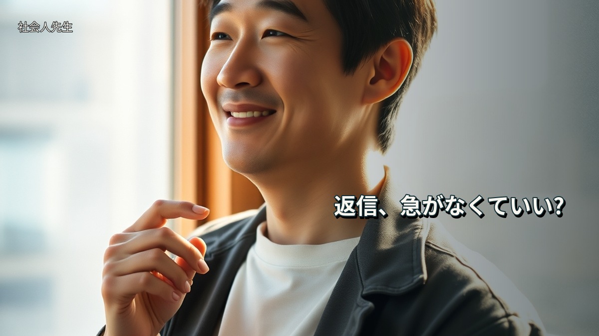 返信、急がなくていい?
