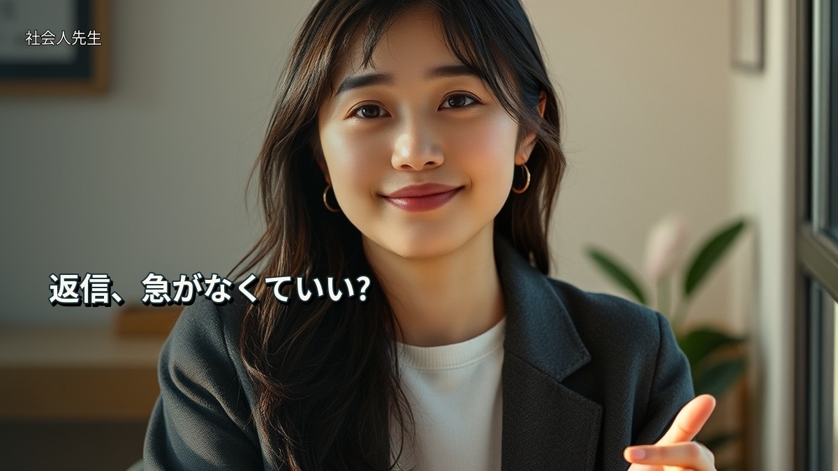 返信、急がなくていい?