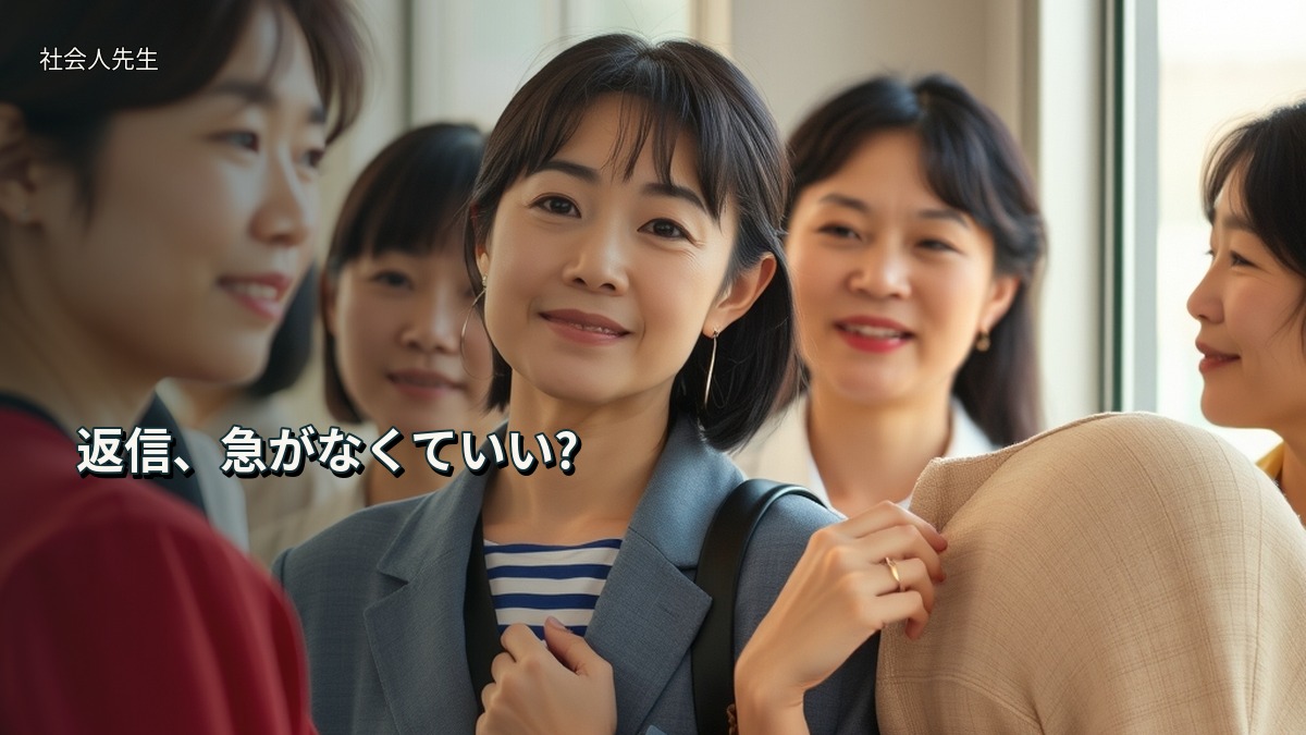 返信、急がなくていい?