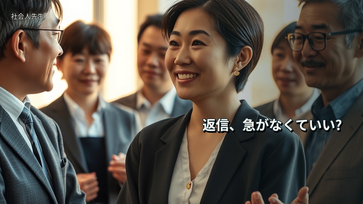 返信、急がなくていい?