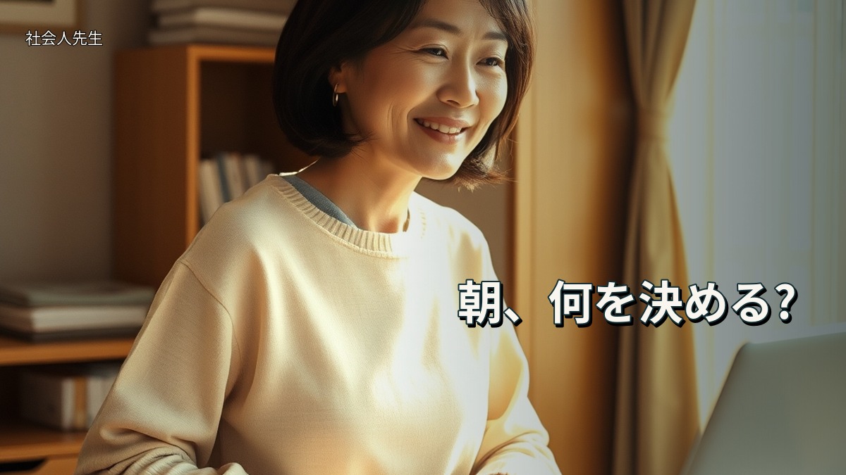 朝、何を決める?