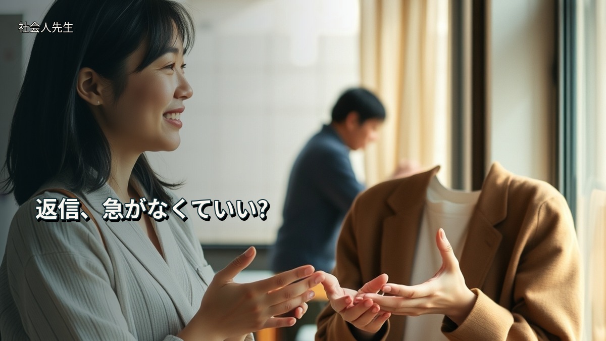 返信、急がなくていい?