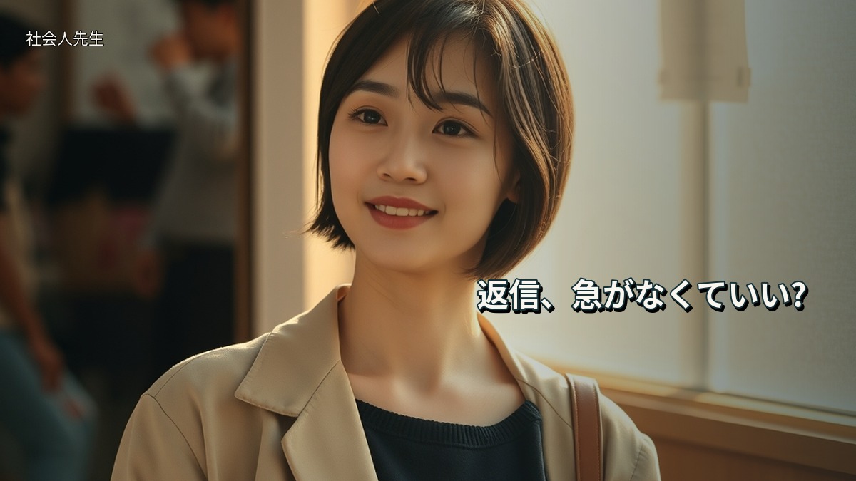 返信、急がなくていい?