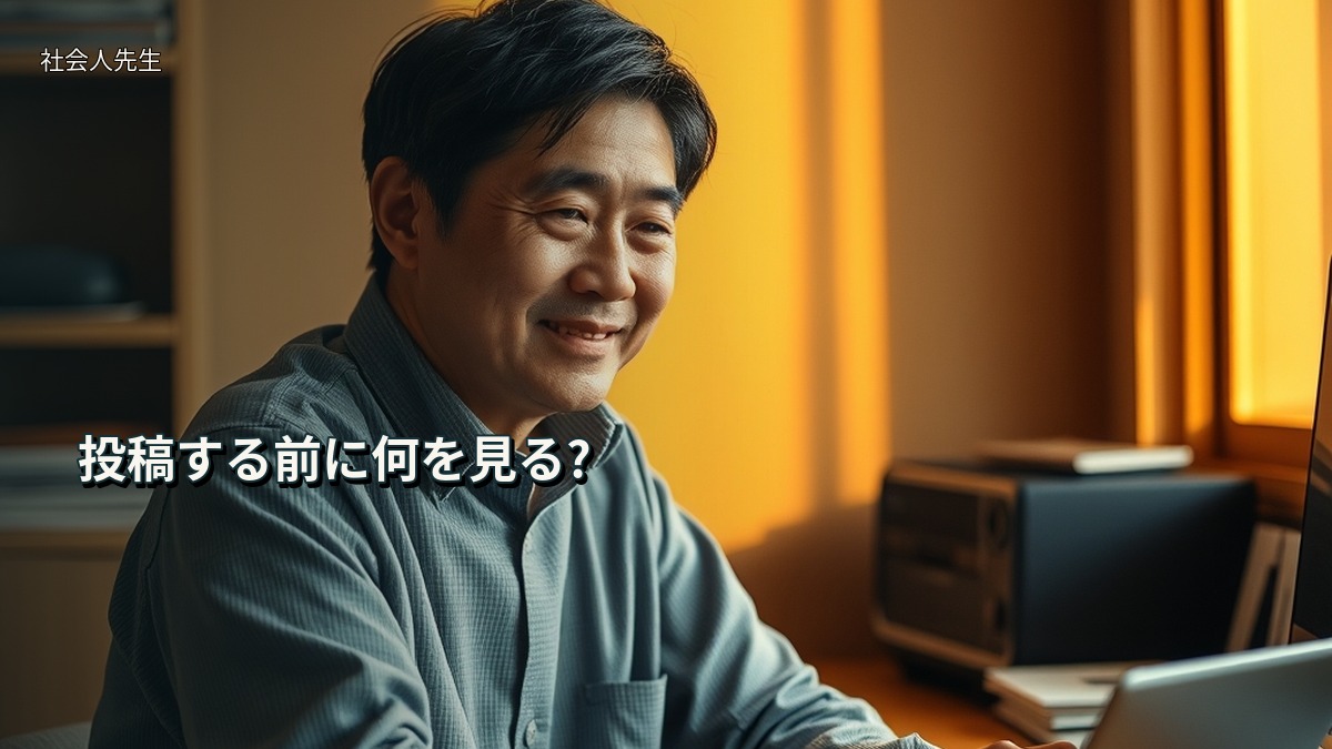 投稿する前に何を見る?