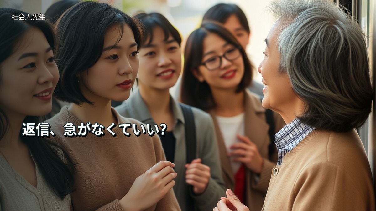 返信、急がなくていい?