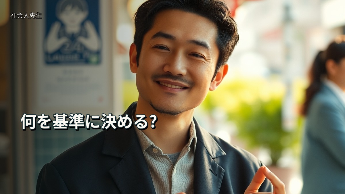 何を基準に決める?