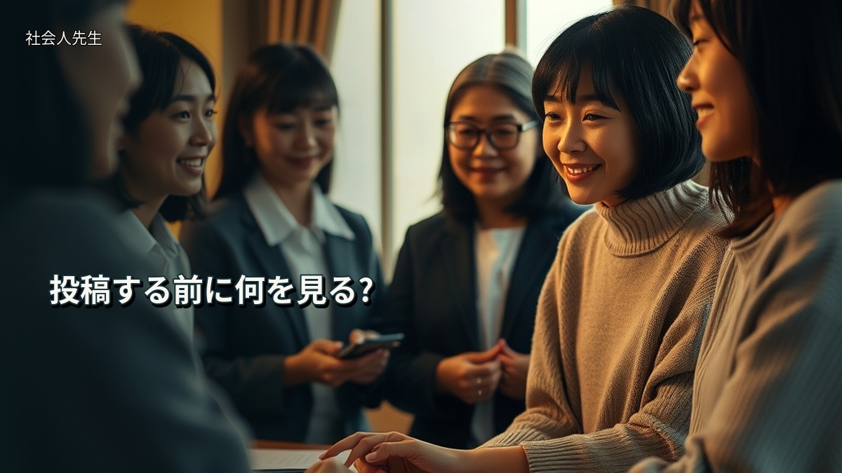 投稿する前に何を見る?