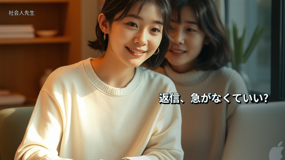 返信、急がなくていい?