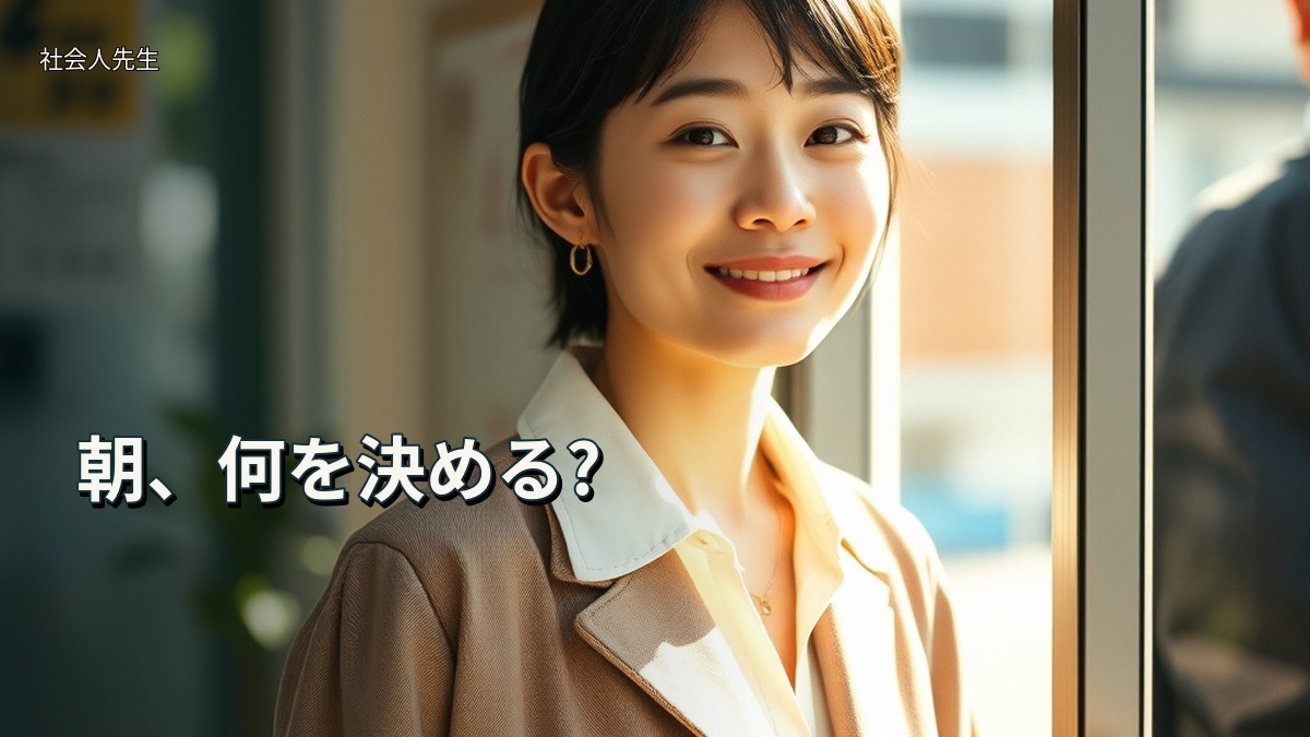 朝、何を決める?
